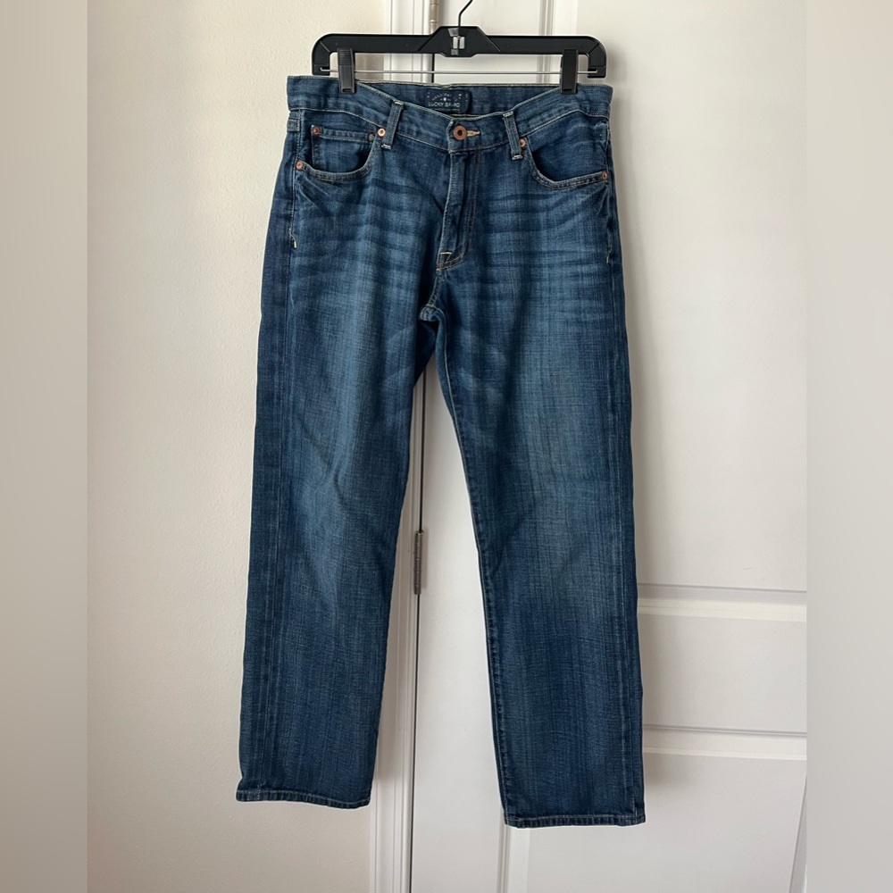 Lucky Brand 221 Original Straight Jeans Mens 32x30 Italian Denim 100% cotton